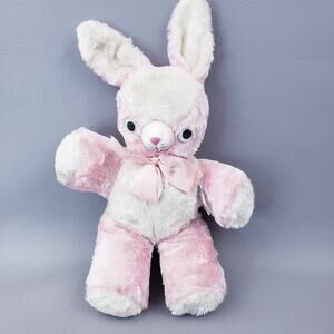 Vintage 1950s Gund Creations Snuggly Bunni Pink Bunny Rabbit Rubber Nose